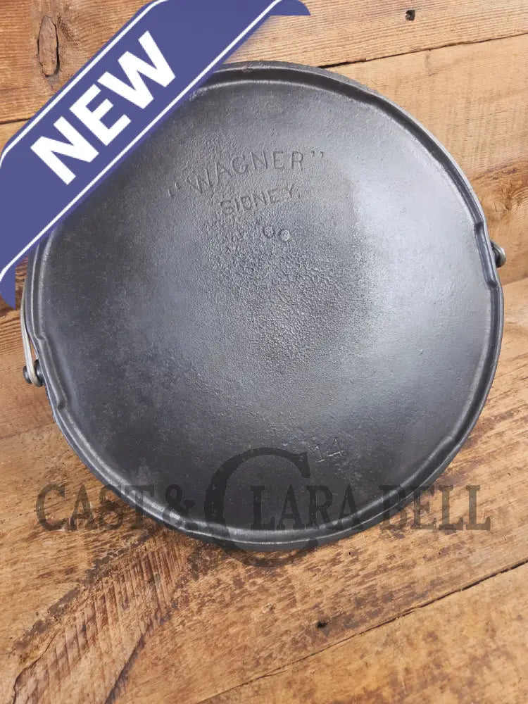 Spectacular piece! EARLY 1900’s Wagner arc straight logo #14 bailed round griddle SC24 - Griddle