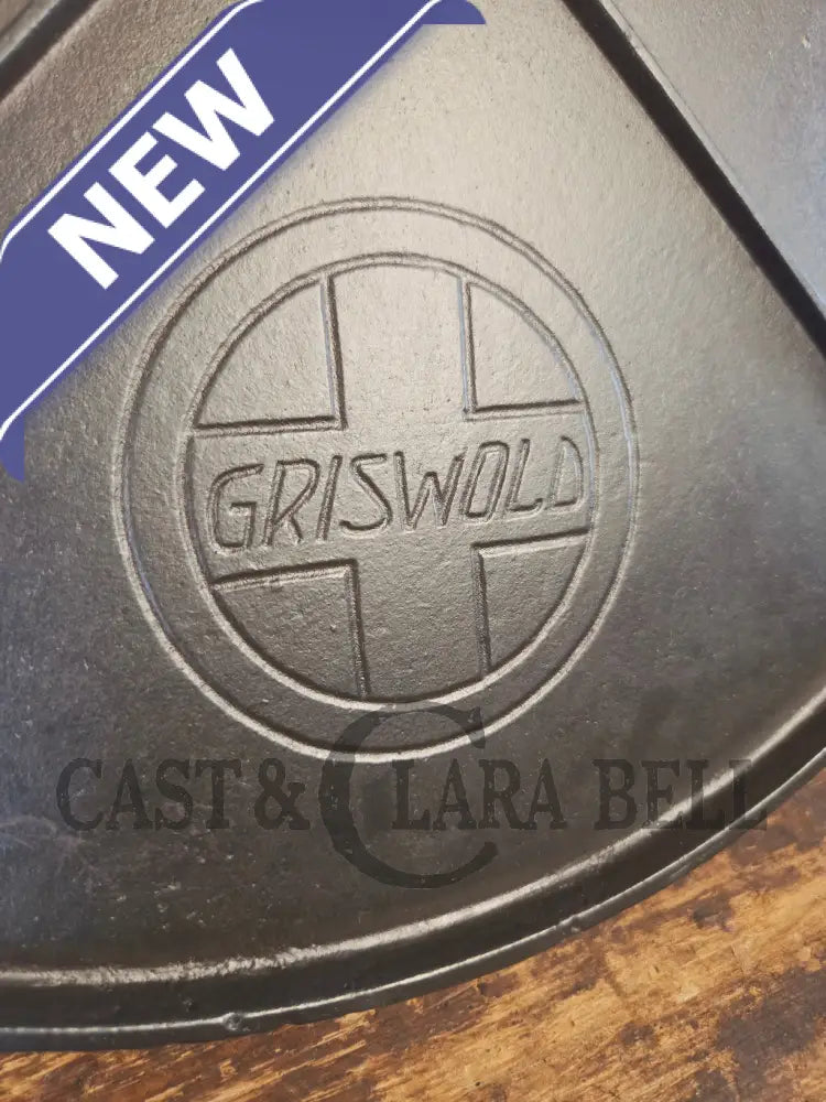 Spectacular piece! Late 1910’s #742 Griswold No. 14 Round Griddle w/ Bail and Slant Logo. The largest made of its kind
