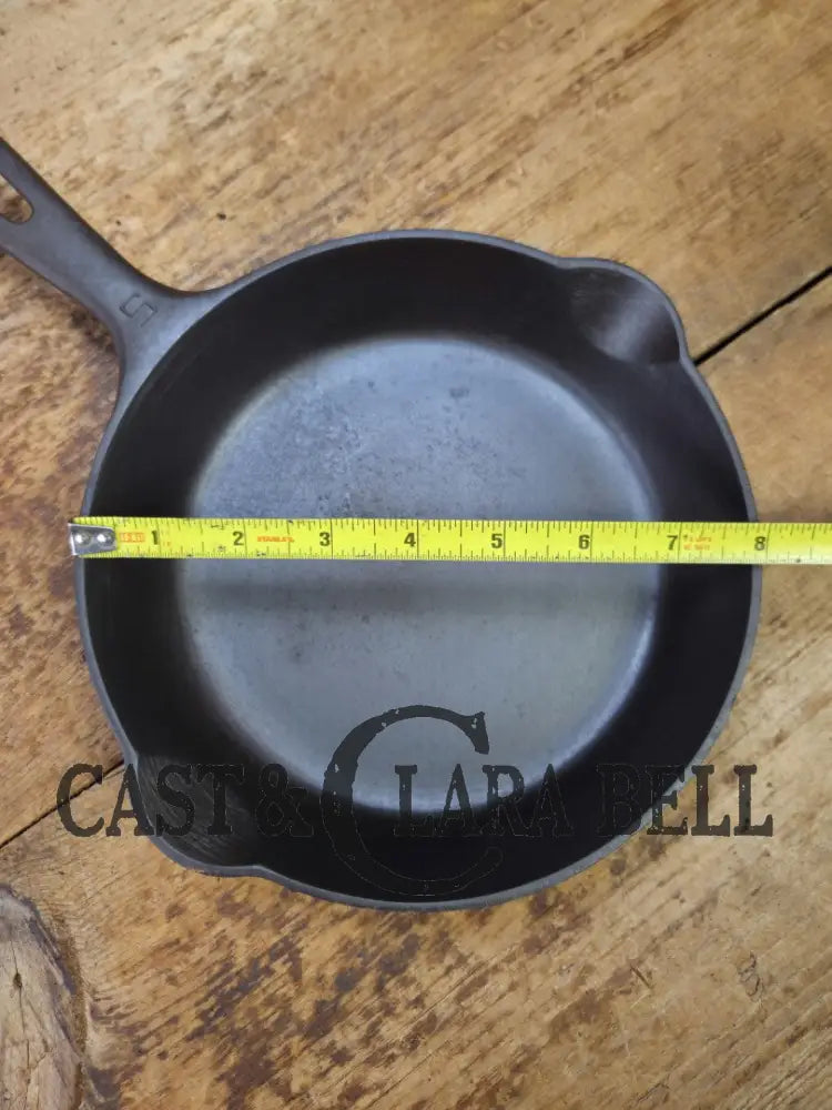 Super handy 1930’s Griswold No. 5 Saute Skillet Small Logo Grooved Handle Smooth Bottom 724 L Skillet