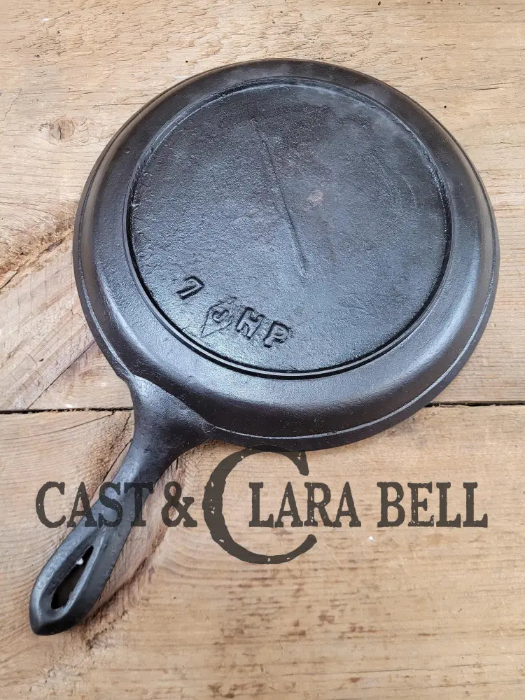 Sweet 1800โS Antique #7 Round โSnackโ Griddle With Gate Mark And Raised 7 J Hp! Perfect Size