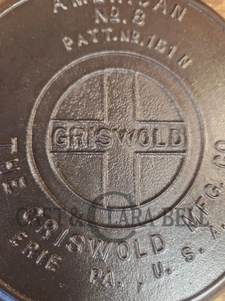 The BEST gift idea! Gorgeous Griswold #8 Cast Waffle Iron #151/151 Low base #152 - Waffle Iron