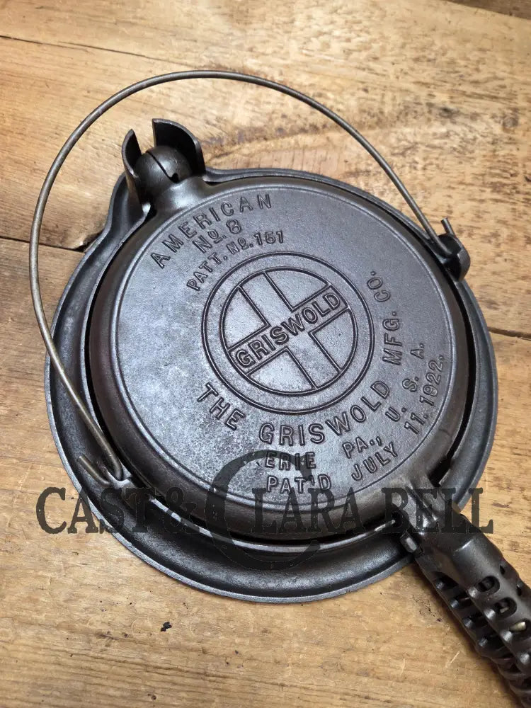 The BEST gift idea! Gorgeous Griswold #8 Cast Waffle Iron #151/151 Low base #152 Fully Restored and Seasoned! Skillet