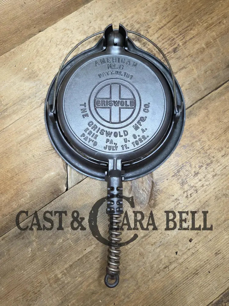 The BEST gift idea! Gorgeous Griswold #8 Cast Waffle Iron #151/151 Low base #152 Fully Restored and Seasoned! Skillet