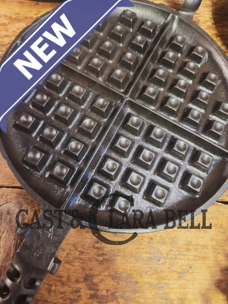 The BEST gift idea! Gorgeous Griswold #8 Cast Waffle Iron #151/151 Low base Fully Restored and Seasoned! Waffle Iron
