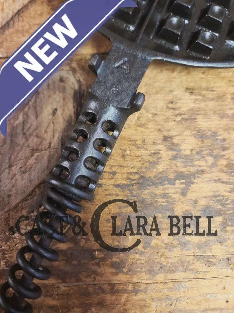 The BEST gift idea! Gorgeous Griswold #8 Cast Waffle Iron #151/151 Low base Fully Restored and Seasoned! Waffle Iron