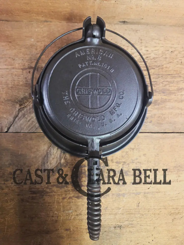 The BEST gift idea! Griswold #8 Cast Waffle Iron #151/151 Tall Base!! Ready to make Crispy Waffles! Waffle Iron
