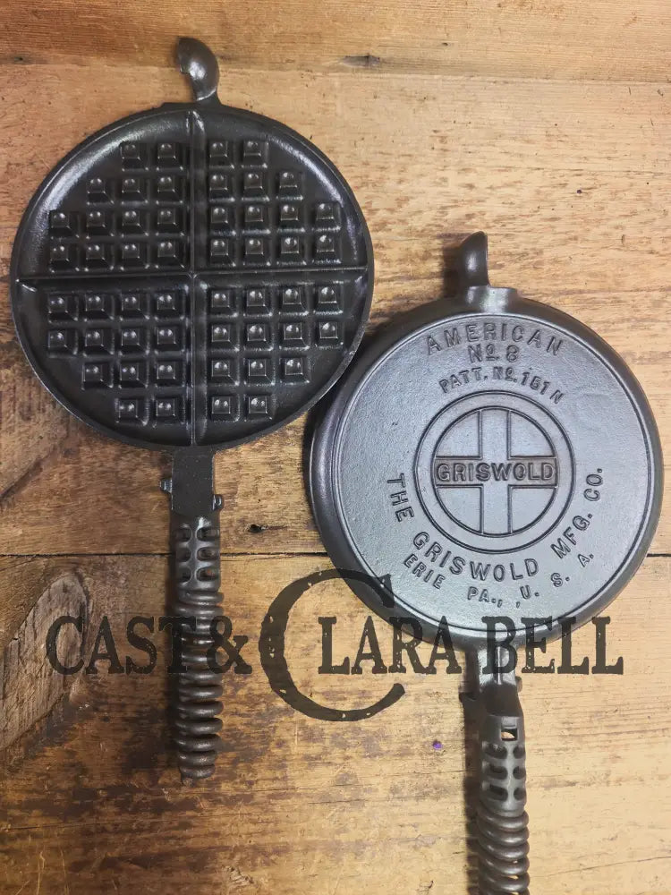 The BEST gift idea! Griswold #8 Cast Waffle Iron #151/151 Tall Base!! Ready to make Crispy Waffles! Waffle Iron