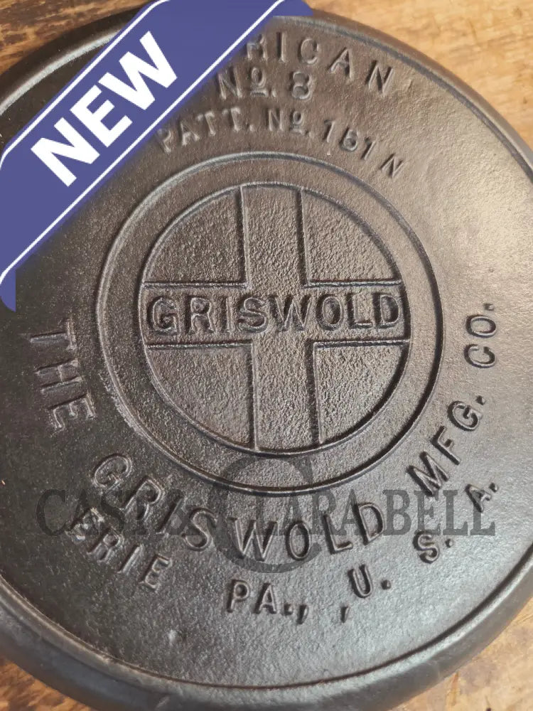 The BEST gift idea! Griswold #8 Cast Waffle Iron #151/151 Tall Base!! Ready to make Crispy Waffles! - Waffle Iron