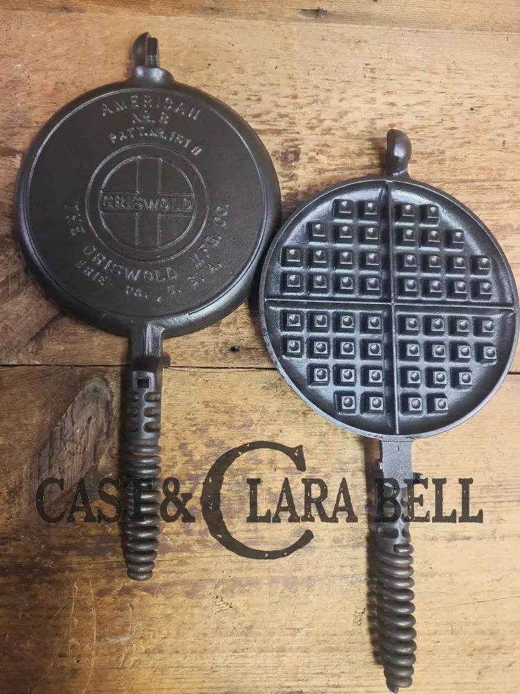 The BEST gift idea! Griswold #8 Cast Waffle Iron #151/151 Tall Base!! Ready to make Crispy Waffles! Waffle Iron