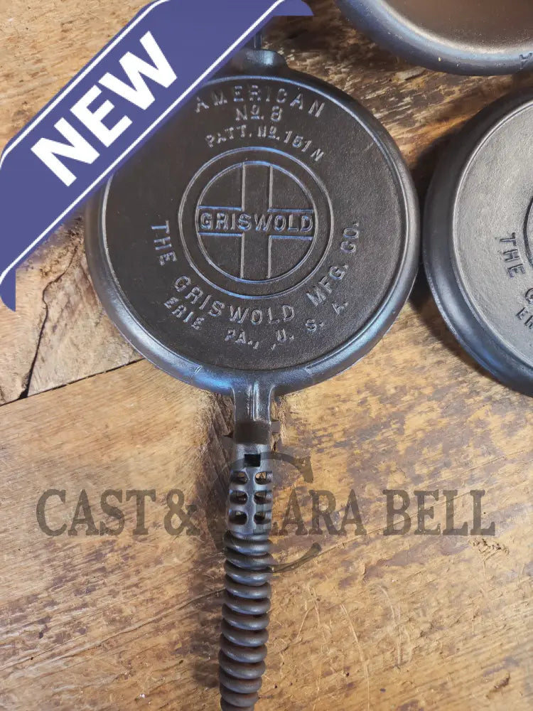 The BEST gift idea! Griswold #8 Cast Waffle Iron #151/151 Tall Base!! Ready to make Crispy Waffles! - Waffle Iron