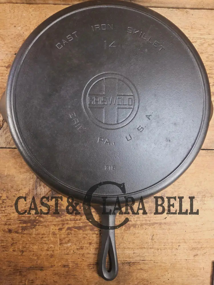 The biggest handled skillet made by Griswold! Huge 1930’s Griswold No. 14 Skillet with Large Block Logo and Heat Ring