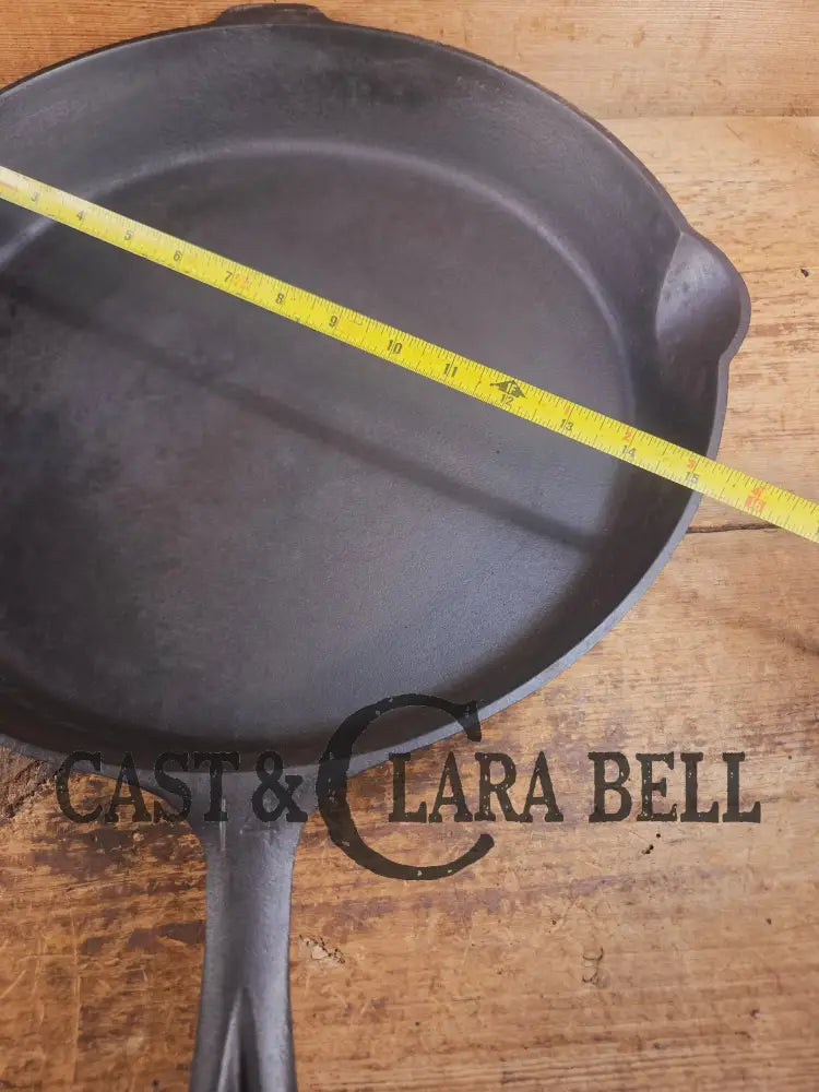 The biggest handled skillet made by Griswold! Huge 1930’s Griswold No. 14 Skillet with Large Block Logo and Heat Ring