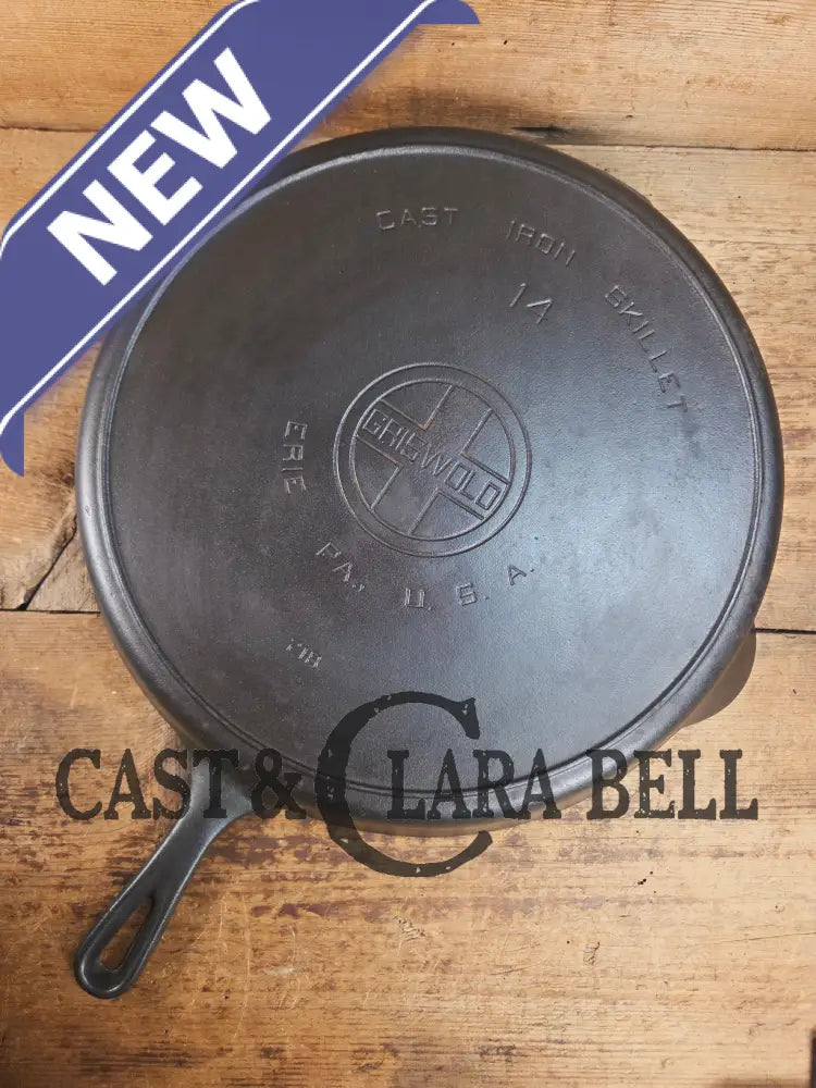 The biggest handled skillet made by Griswold! Huge beautiful 1930βs Griswold No. 14 Skillet with Large Block Logo and