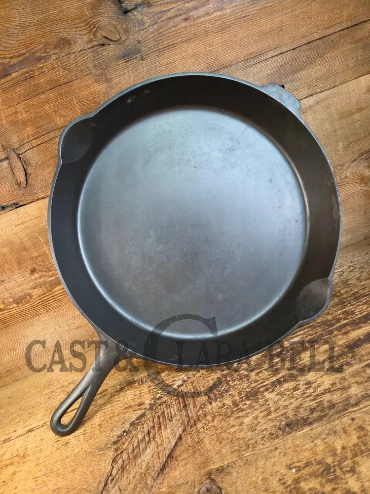 The biggest handled skillet made by Griswold! Huge 1930’s Griswold No. 14 Skillet with Large Block Logo and Heat Ring