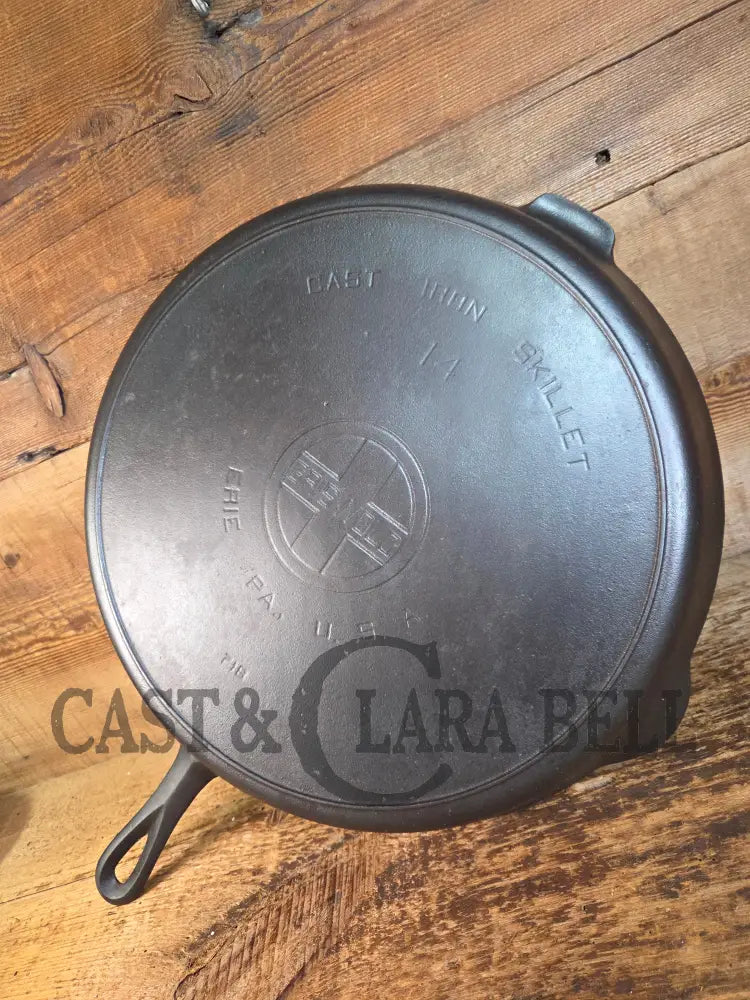The biggest handled skillet made by Griswold! Huge 1930’s Griswold No. 14 Skillet with Large Block Logo and Heat Ring