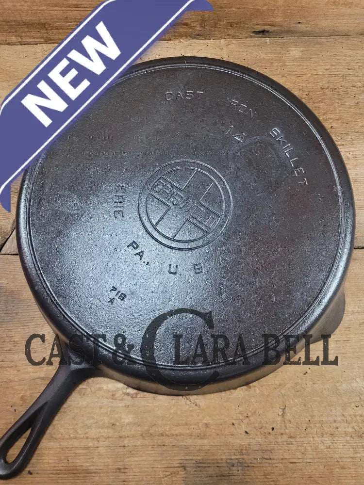 The Biggest Made By Griswold! Huge Beautiful 1930’S Griswold No. 14 Skillet With Large Block Logo