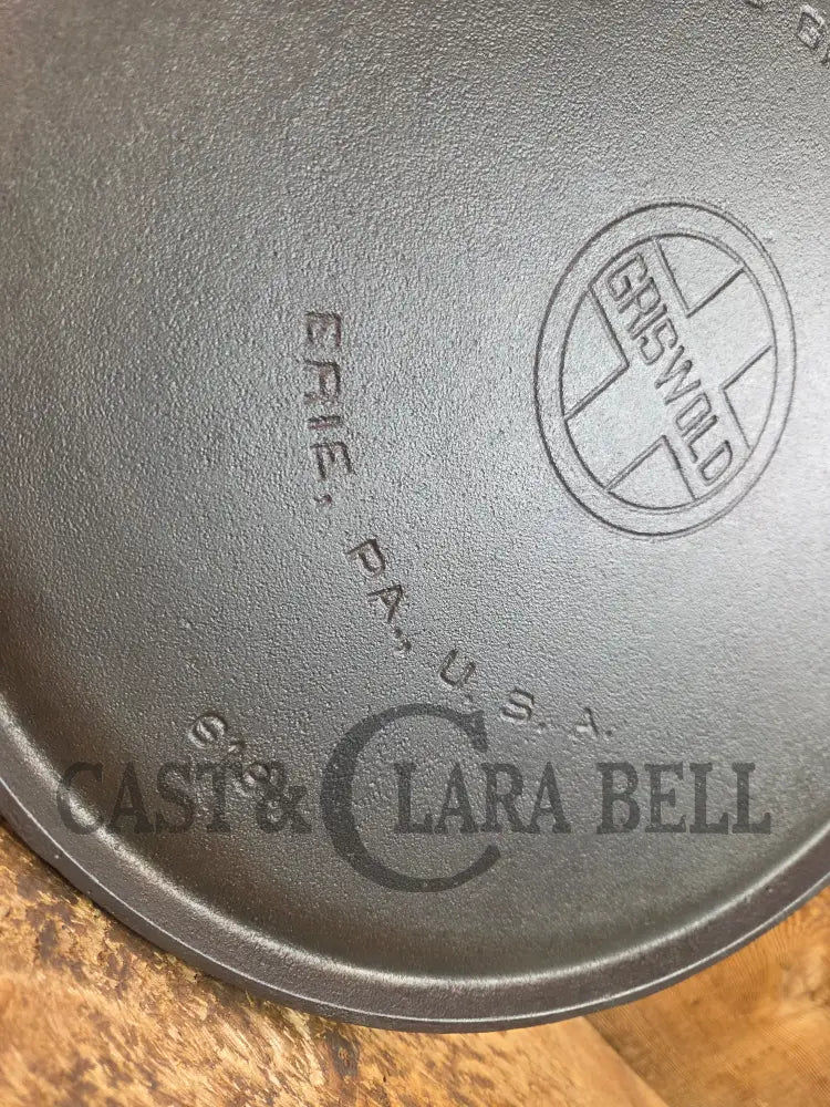 The BIGGEST you can buy! HTF 1920βs Griswold No. 14 Round Griddle with Bail. Block Logo #618. Ready to make pizzas by