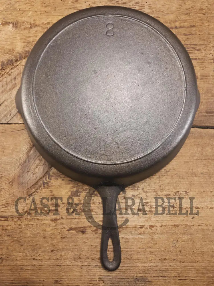 The Clara Bell Classic! 1940βs Era Three notch Lodge #8 cast iron skillet. Beautiful piece of Americana! SC24
