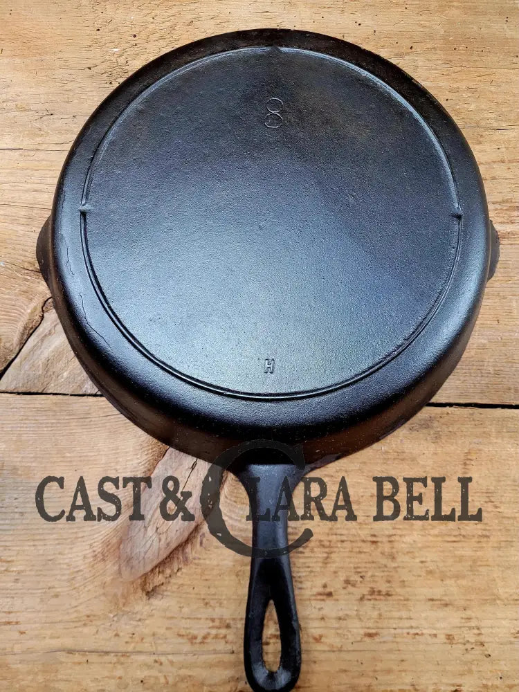 The Clara Bell Classic! 1940’S Era Three Notch Lodge #8 With Raised H Cast Iron Skillet. Skillet