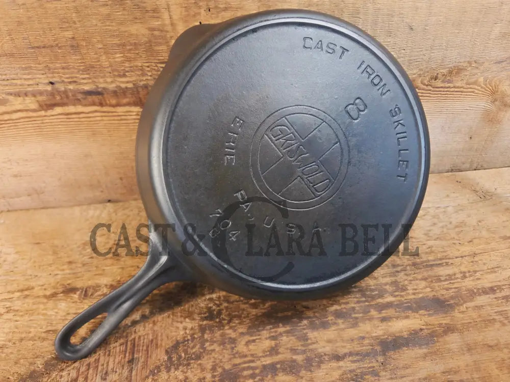 The Classic! 1910βs Griswold #8 Cast Iron Skillet with Slant Logo and FULL EPU 704 C - Skillet