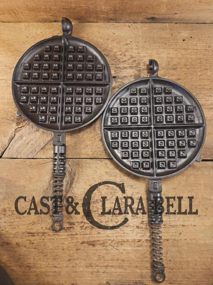 The Classic 1920’s Griswold Waffle Iron (314 /315) with Low Base (913). Fully restored and ready to make crispy
