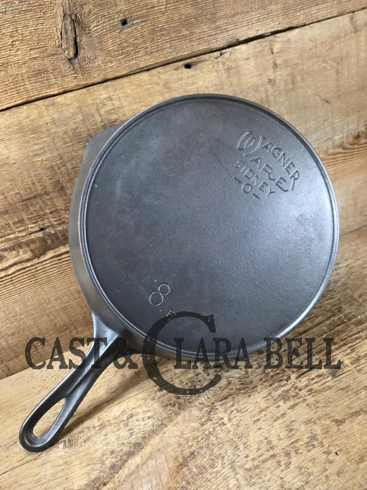 The Classic! 1920’s Wagner Ware Sidney -O- #8 B Skillet with Heat Ring and Stylized Logo Single digit C/N. Gorgeous!