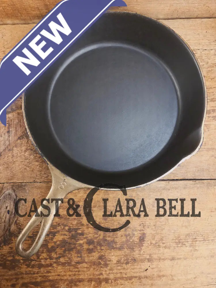 The Classic! 1924 Wagner Ware Sidney -O- #8 Skillet with Heat Ring and Stylized Logo 1058 K. Nickel plated outside