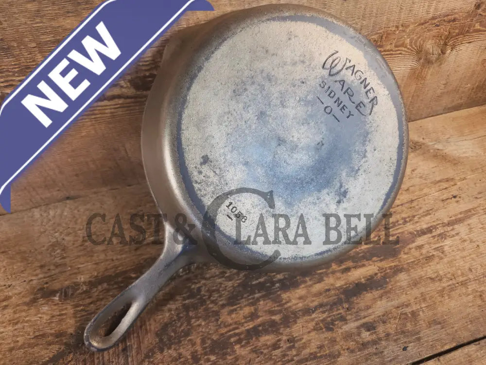 The Classic! 1924 Wagner Ware Sidney -O- #8 Skillet with smooth bottom & Stylized Logo 1058 K. Nickel plated outside