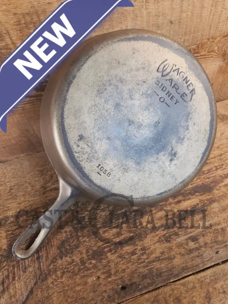 The Classic! 1924 Wagner Ware Sidney -O- #8 Skillet with smooth bottom & Stylized Logo 1058 K. Nickel plated outside