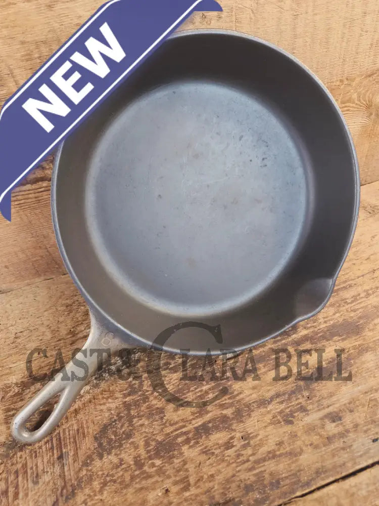 The Classic! 1924 Wagner Ware Sidney -O- #8 Skillet with smooth bottom & Stylized Logo 1058 K. Nickel plated outside