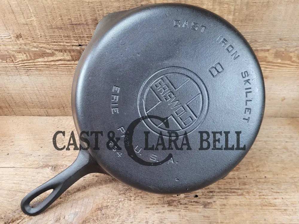 The Classic! 1930’S Griswold No. 8 Skillet With Small Block Logo And Smooth Bottom 704. Restored