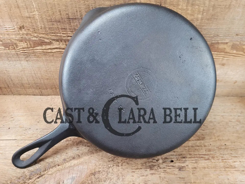 The Classic! 1930’S Griswold No. 8 Skillet With Small Block Logo And Smooth Bottom 704 T.
