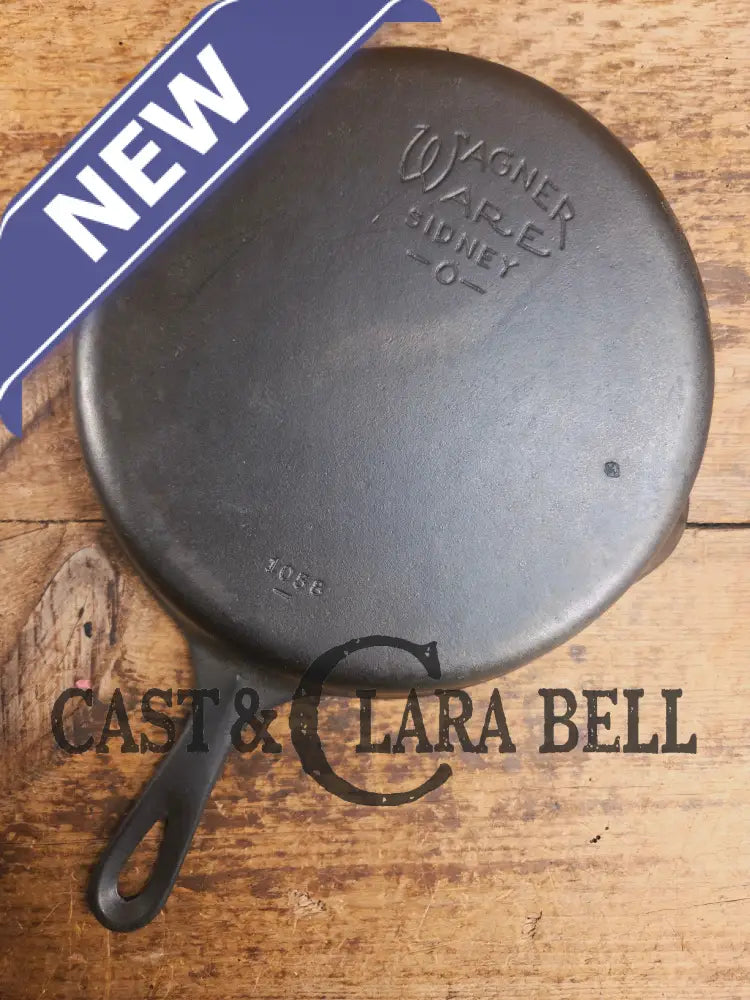 The Classic! 1930βs Wagner Ware #8 Cast Iron Skillet with Stylized Logo 1058 Skillet
