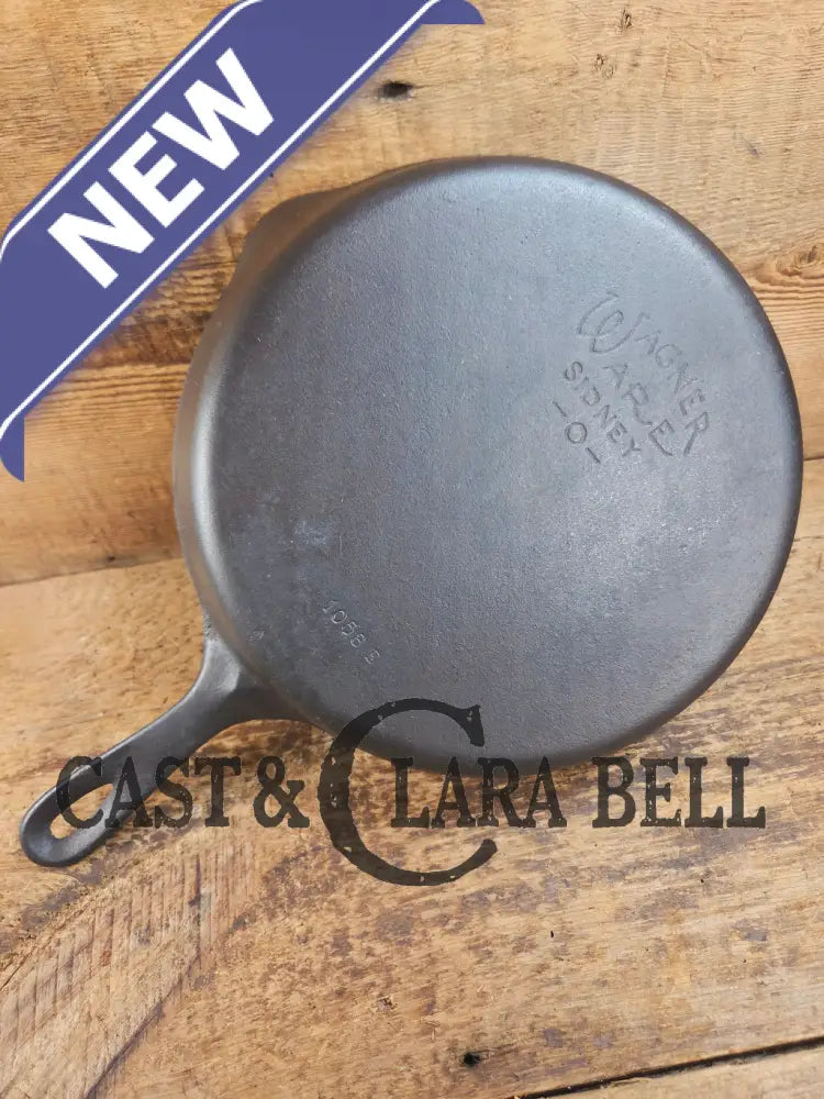 The Classic! 1930’s Wagner Ware #8 Cast Iron Skillet with Stylized Logo 1058 E Skillet