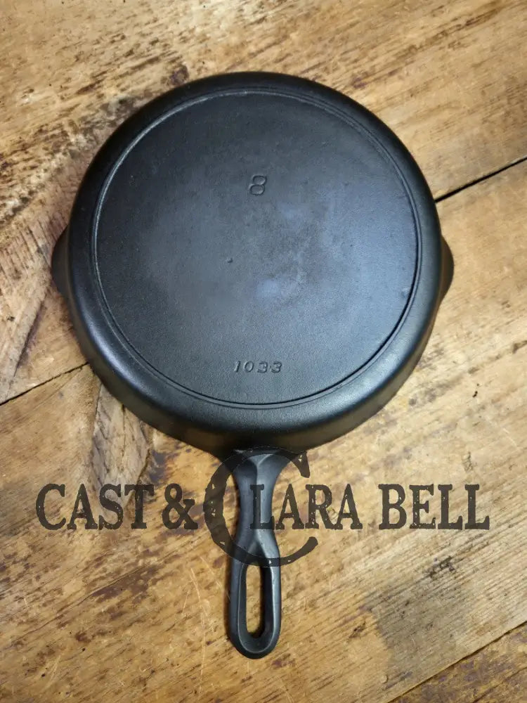 The Classic 8! 1940’s Iron Mountain by Griswold #8 Skillet with Heat Ring 1033. Unique brand from an iconic company