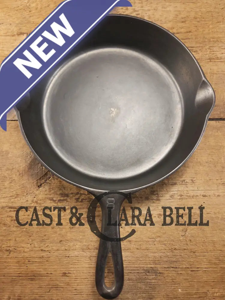 The Classic and our Best Seller! 1930’s Griswold #8 Cast Iron Skillet with Large Block Logo 704 W