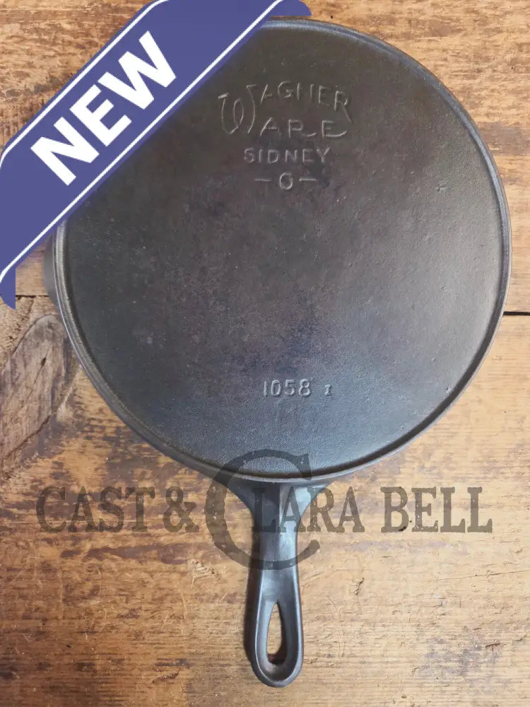 The Classic! GHOST Marked 1924 Wagner Ware Sidney -O- #8 ’I’ Skillet with Heat Ring and Stylized Logo 1058 I - Skillet