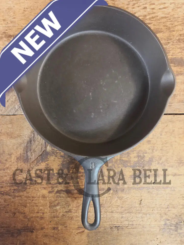 The Classic! GHOST Marked 1924 Wagner Ware Sidney -O- #8 ’I’ Skillet with Heat Ring and Stylized Logo 1058 I - Skillet
