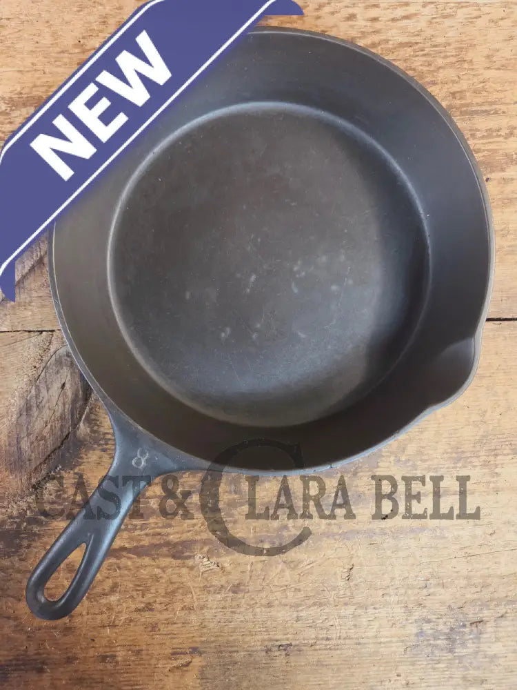 The Classic! GHOST Marked 1924 Wagner Ware Sidney -O- #8 ’I’ Skillet with Heat Ring and Stylized Logo 1058 I - Skillet
