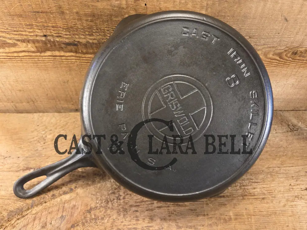 THE Classic Griswold #8 Skillet with Heat Ring and Large Block Logo 704 V. GORGEOUS collector and daily user! Skillet