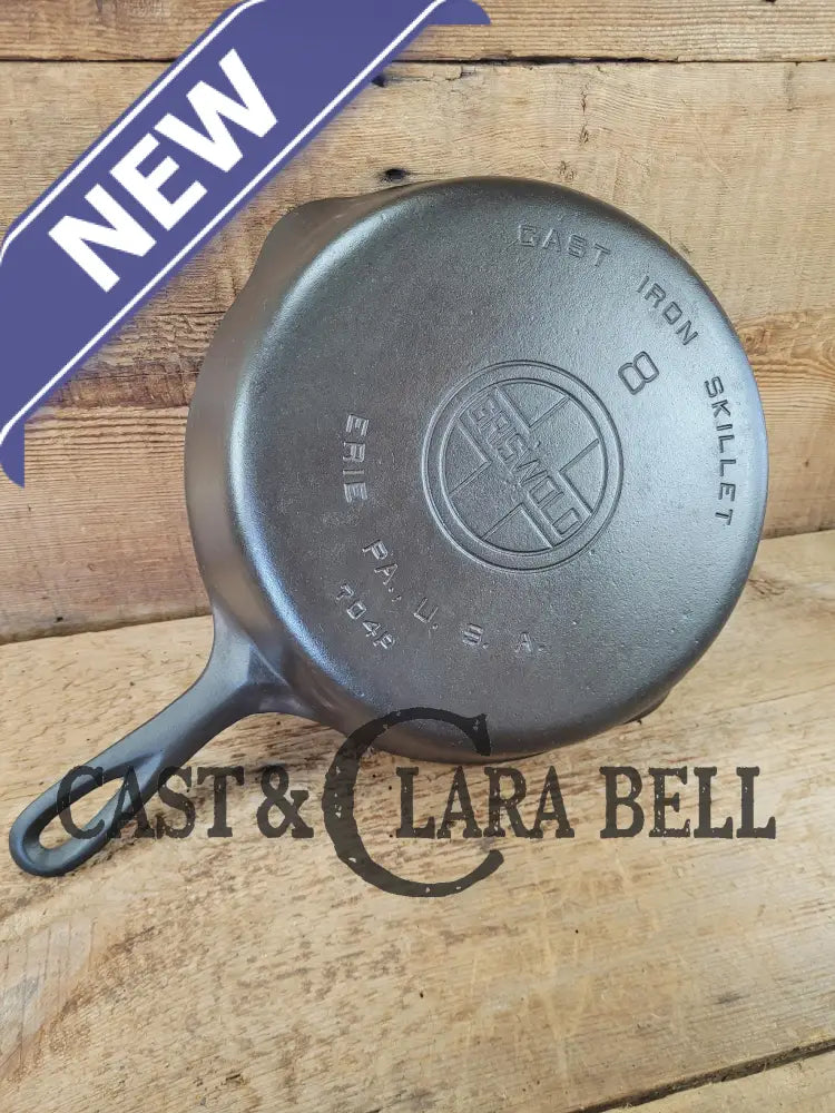 The Classic! Griswold #8 Skillet with Large Block Logo and Smooth Bottom Erie PA USA p/n 704 P