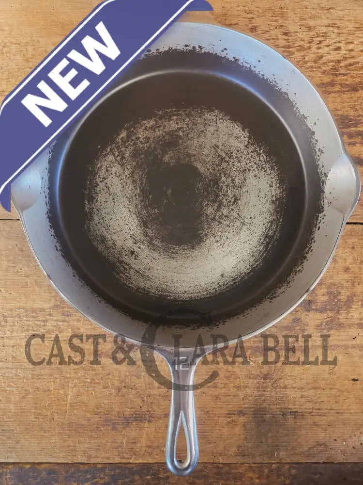The Premier Skillet! Huge 1920’s Griswold No. 12 Skillet with Block Logo 719. Chrome Finish - Skillet