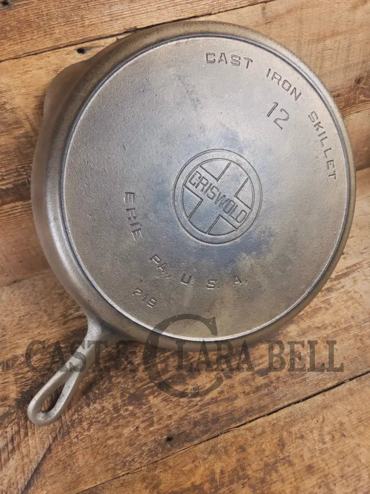 The Premier Skillet! Huge 1920’s Griswold No. 12 Skillet with Block Logo 719. Duo-Finish - Skillet