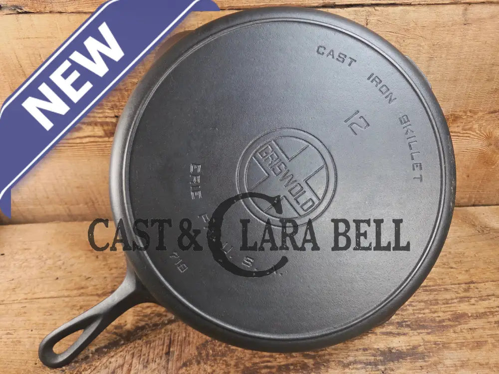 The Premier Skillet! Huge 1920βs Griswold No. 12 Skillet with Block Logo 719. Perfect bacon skillet Skillet