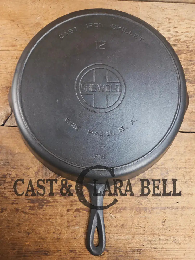 The Premier Skillet! Huge 1920’s Griswold No. 12 Skillet with Block Logo 719. Perfect bacon skillet Skillet