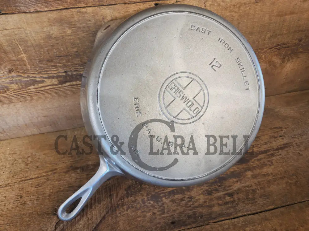 The Premier Skillet! Huge 1920’s Griswold No. 12 Skillet with Block Logo 719. Chrome Finish - Skillet
