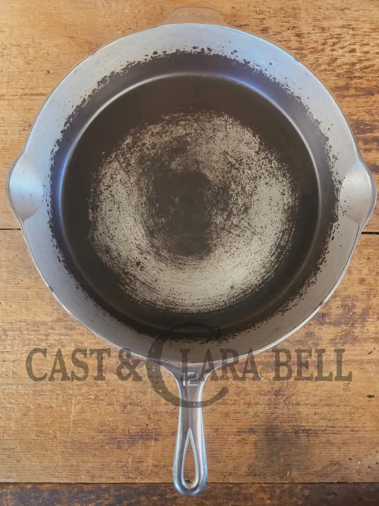 The Premier Skillet! Huge 1920’s Griswold No. 12 Skillet with Block Logo 719. Chrome Finish - Skillet