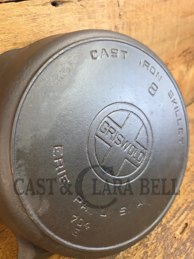 THIS pan! The Classic 1910-20βs Griswold #8 E.P.U. Skillet with Heat Ring and Large Block Slant Logo 704 E - Skillet