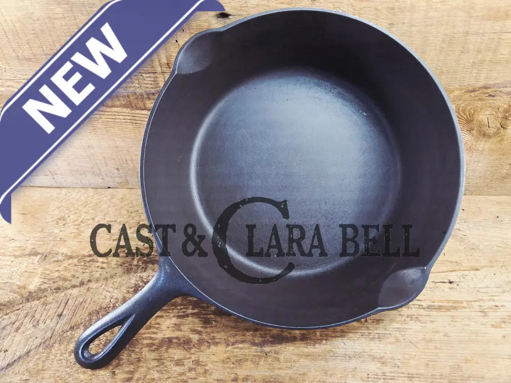 Tough one to find! 1910’s Early Griswold No. 8 Cast Iron (#732) ’Deep Skillet’ with Large Slant Logo and ERIE.