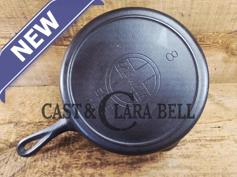 Tough one to find! 1910’s Early Griswold No. 8 Cast Iron (#732) ’Deep Skillet’ with Large Slant Logo and ERIE.